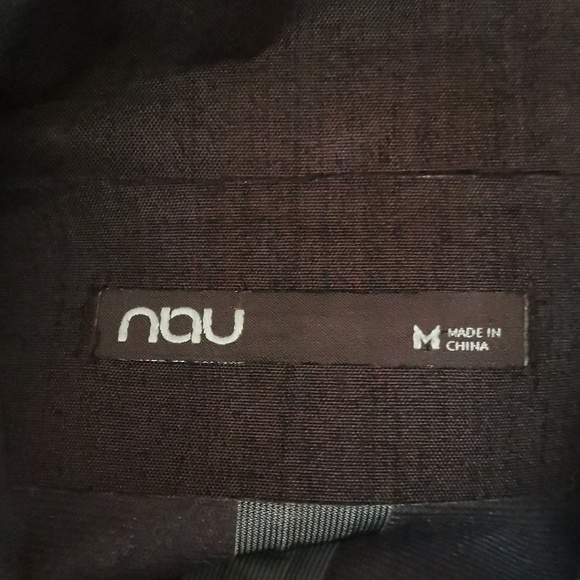 NAU Brown Houded Trench Coat Rain Jacket Size Medium - Picture 3 of 8